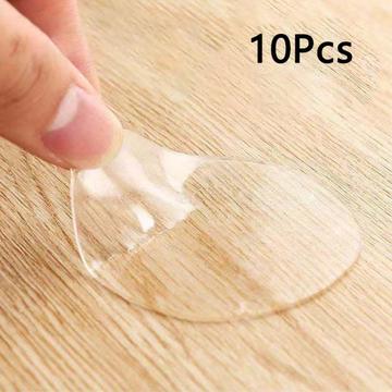 10 bucăți Transparent rotund rotund transparent cu două fețe adezive Pad