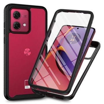 Husă Motorola Moto G84 - 360 Protection - Negru / Clar