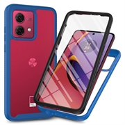 Husă Motorola Moto G84 - 360 Protection - Albastru / Clar