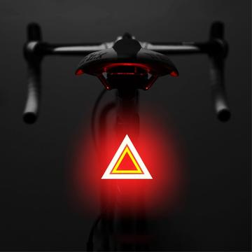 3664 fară spată creativă pentru bicicletă IPX2, impermeabilă, pentru bicicletă mică, LED, suport pentru încărcare USB pentru ciclism în aer liber - Avertisment triunghi