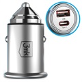 3MK Hyper Car Charger 30W - USB-C PC3.0, USB-A QC4.0 - Silver