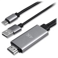 Cablu Adaptor USB-C / HDMI 4K UHD 4smarts - 1.8m (Ambalaj Deschis - Satisfăcător) - Negru