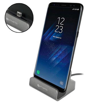 Suport De Birou cu Încărcare USB Tip-C Universal 4smarts VoltDock - Gri