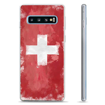 Husă TPU - Samsung Galaxy S10+ - Steagul Elvețian