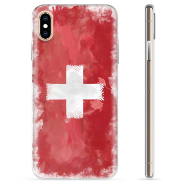 Husă TPU - iPhone X / iPhone XS - Steagul Elvețian