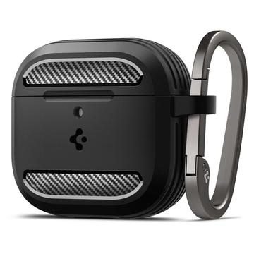 Husă TPU AirPods 4 - Spigen Rugged Armor - Negru