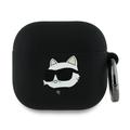 Carcasă din silicon AirPods 4 Karl Lagerfeld Choupette Head 3D - Negru