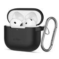 Carcasă cu cârlig din silicon AirPods 4 Tech-Protect - Negru