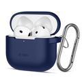 Carcasă cu cârlig din silicon AirPods 4 Tech-Protect - Bleumarin