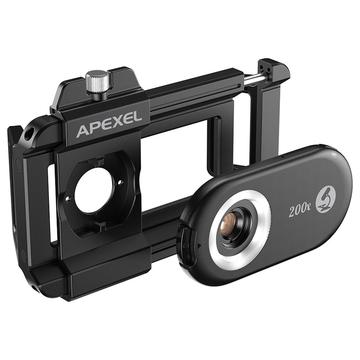 Apexel APL-MS100 Lentile microscopice pentru smartphone cu filtru CPL - mărire 100x