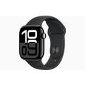 Apple Watch 10 GPS MWWE3QN/A - Aluminiu, Bandă sport neagră, S/M, 42mm - Negru Jet