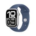 Apple Watch 10 GPS MWWL3QN/A - Aluminum, Denim Sport Band, S/M, 46mm