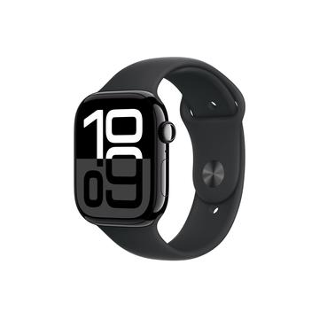 Apple Watch 10 GPS MWWQ3QN/A - Aluminiu, Bandă sport neagră, M/L, 46mm - Negru Jet