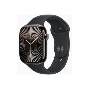 Apple Watch 10 LTE MWY33QN/A - Aluminiu, Bandă sport neagră, S/M, 46mm - Negru Jet