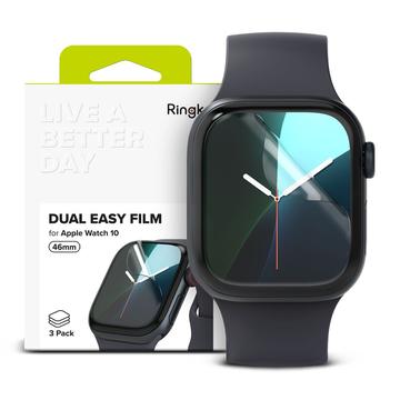 Protector de ecran Apple Watch Series 10 Ringke Dual Easy Film - 46mm - 3 buc.