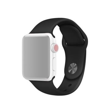 Curea Silicon Moale Apple Watch Series SE (2023)/9/8/SE (2022)/7/SE/6/5/4/3/2/1 - 41mm/40mm/38mm - Negru