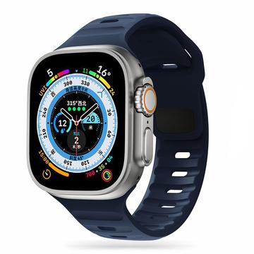 Apple Watch Series Ultra 2/Ultra/10/9/8/SE (2022)/7/SE/6/5/4/3/3/2/1 Tech-Protect IconBand Line Silicone Strap - 49mm/45mm/44mm/42mm - Bleumarin