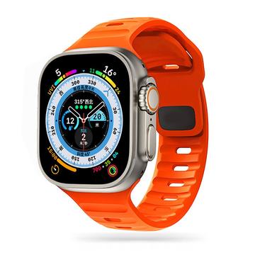 Apple Watch Series Ultra 2/Ultra/10/9/8/SE (2022)/7/SE/6/5/4/3/3/2/1 Tech-Protect IconBand Line Silicone Strap - 49mm/46mm/45mm/44mm/42mm - Portocaliu