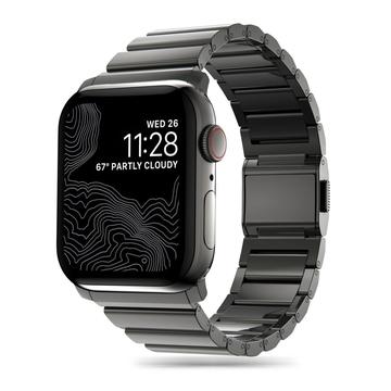 Apple Watch Series Ultra 2/Ultra/10/9/8/SE (2022)/7/SE/6/5/4/3/2/1 Tech-Protect SteelBand curea din oțel inoxidabil - 49mm/46mm/45mm/44mm/42mm - negru