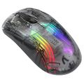 Attack Shark X2 Mouse fără fir transparent cu RGB - negru