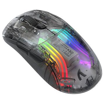 Attack Shark X2 Mouse fără fir transparent cu RGB - negru