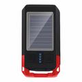 BG-1706 USB + Solar Reîncărcabilă Lumini pentru biciclete impermeabile 6 moduri de lumină pentru biciclete cu faruri duble cu alarmă de corn - roșu