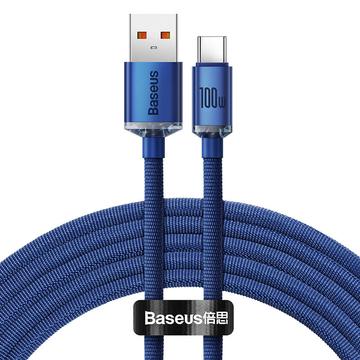 Baseus Crystal Shine Cablu USB-A / USB-C - 1.2m, 100W - Albastru