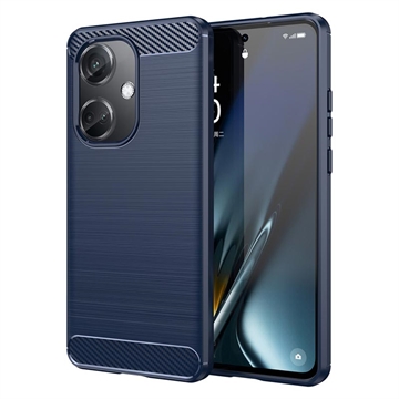 Husă TPU Periat OnePlus Nord CE3 - Fibră De Carbon - Albastru