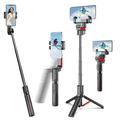 C10 Gimbal Stabilizator Selfie Stick cu Urmărirea feței AI - Negru / Roșu