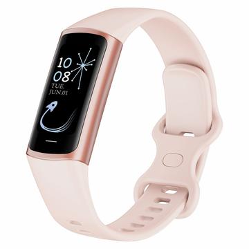 C68 1.1" Smart Bracelet Slim Fitness Watch cu monitorizare a ritmului cardiac de sănătate - auriu / roz