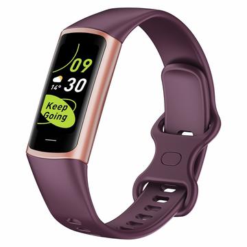 C68 1.1" Smart Bracelet Slim Fitness Watch cu monitorizare a ritmului cardiac de sănătate - roșu vin