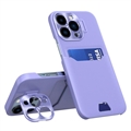 Husă iPhone 14 Pro cu Slot pentru Card - CamStand - Violet