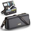 Geantă pentru telefon Crossbody Caseme Me30 3-în-1 - 4"-7.5" - Neagră