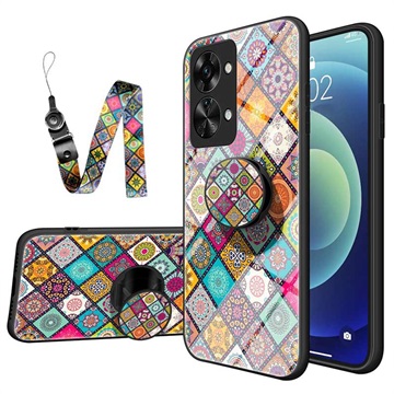 Husă Hibrid OnePlus Nord 2T - Checkered Pattern - Mandala Multicoloră