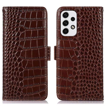 Husă Piele Portofel cu RFID Samsung Galaxy A33 5G - Crocodile