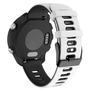 Curea de Sport Silicon Bicolor - Garmin Vivoactive 4 - Alb / Negru