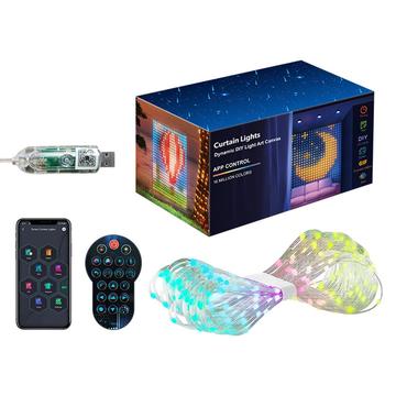 Cortină luminoasă dinamică RGB programabilă DIY - 2.4mx2.4m