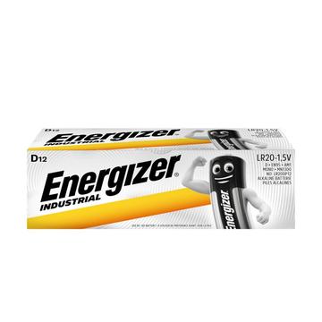 Baterii alcaline Energizer Industrial LR20/D - 12 buc.