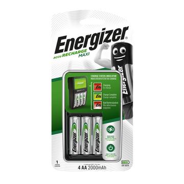 Încărcător de baterii Energizer Maxi, inclusiv 4 baterii R6/AA