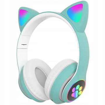 Căști fără fir pentru copii Extralink Cat-Ear Over-Ear - verde