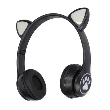 Căști fără fir pentru copii Extralink Cat-Ear - Negru