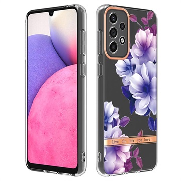 Husă TPU Samsung Galaxy A33 5G - Flower - Begonia Violet