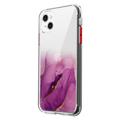 Husă Hibridă pentru iPhone 14 Plus - Marble Pattern - Violet