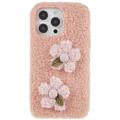 Husă TPU iPhone 14 Pro Max - Seria Fluffy Flower - Roz