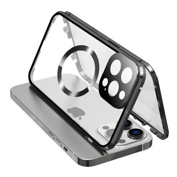 iPhone 15 Pro Max Cazul dublu lateral HD din sticlă temperată HD Capac de telefon compatibil cu MagSafe