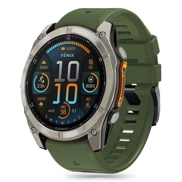 Curea de linie din silicon Garmin Fenix 5X/5X Plus/6X/6X Pro/7X/8 Tech-Protect - 51mm - Verde militar