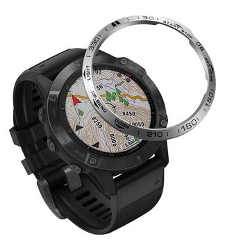 Garmin Fenix 6/6 Pro Watch Bezel Stainless Steel Cover - Argintiu