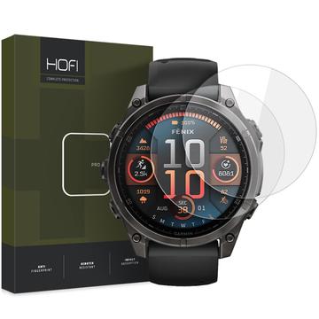 Geam Protecție Ecran Sticlă Temperată Garmin Fenix 8 - Hofi Premium Pro+ - 47mm - 2 Buc.