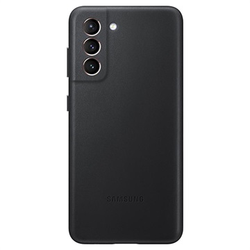 Capac Protecție Spate Piele Samsung Galaxy S21+ 5G - EF-VG996LBEGWW (Ambalaj Deschis - Satisfăcător) - Negru