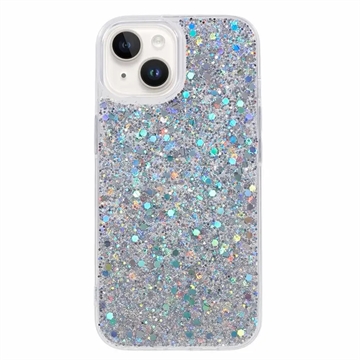 Husă TPU iPhone 15 Plus - Glitter Flakes